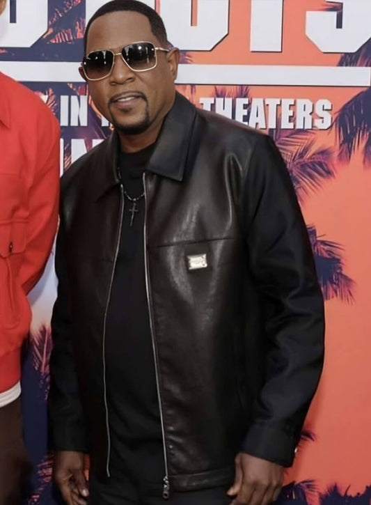 Harpoon Marcus Miles Burnett Inspired Black Real Leather Leather Jacket - Bad Boys Ride or Die Style