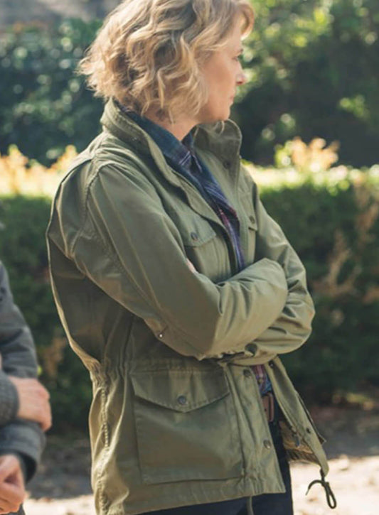 Harpoon Mary Winchester Inspired Green Cotton Fabric Cotton Jacket - Supernatural Tv Series S12 Style