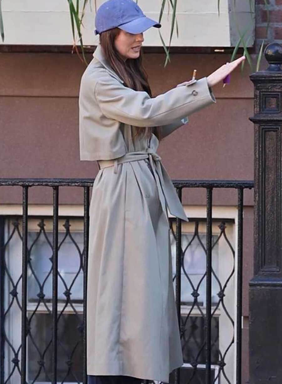 Harpoon Lucy Inspired Beige Cotton Fabric Coat - Materialists 2025 Style