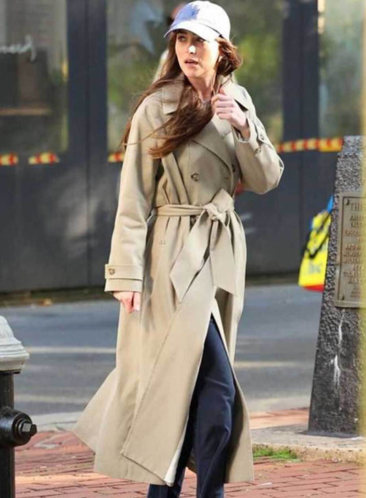 Harpoon Lucy Inspired Beige Cotton Fabric Coat - Materialists 2025 Style