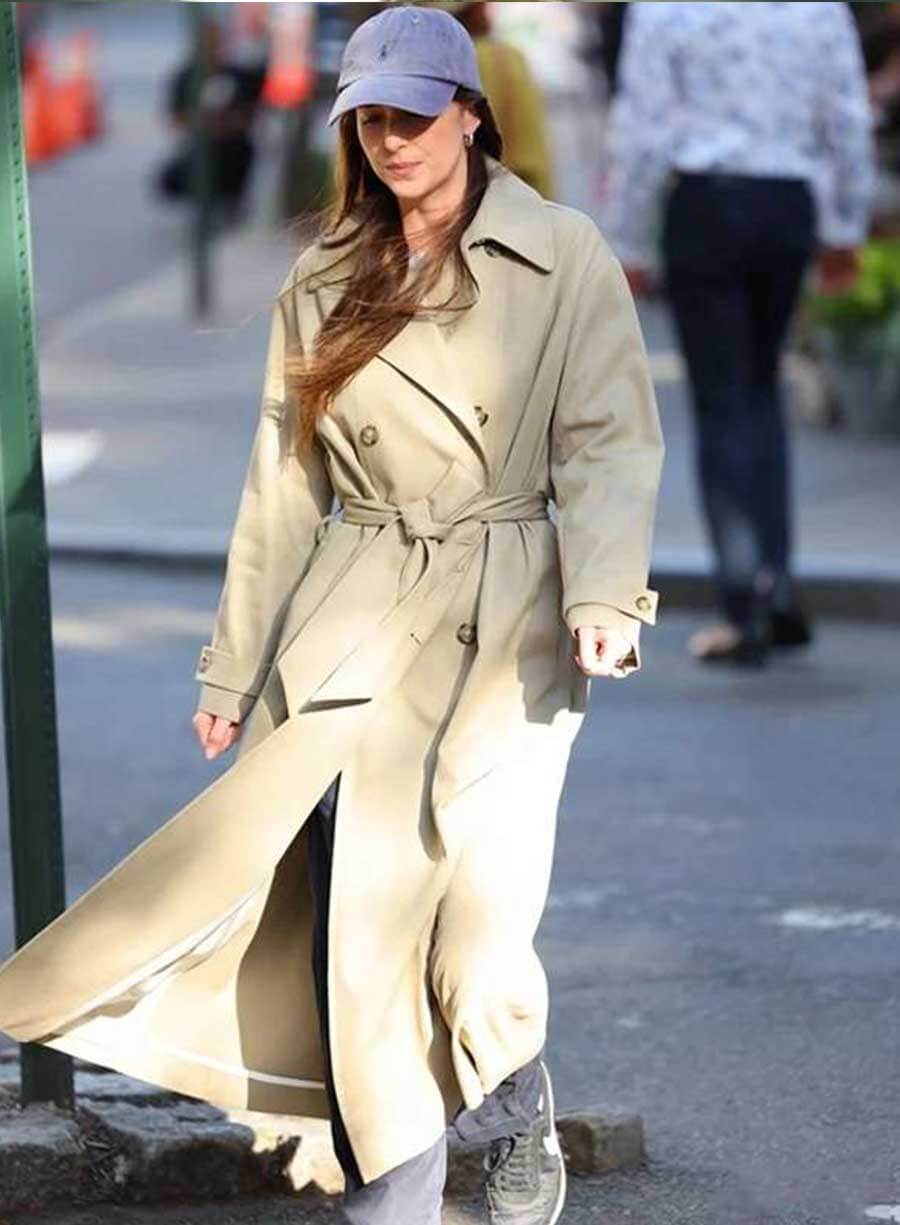 Harpoon Lucy Inspired Beige Cotton Fabric Coat - Materialists 2025 Style