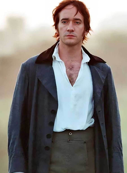 Harpoon Mr. Darcy Inspired Grey Cotton Fabric Coat - Pride & Prejudice Style