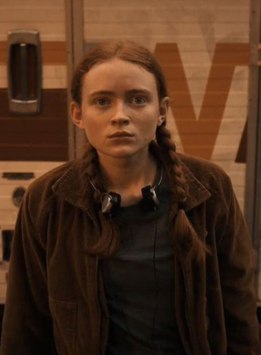 Harpoon Max Mayfield Inspired Brown Leather Jacket - Stranger Things Style