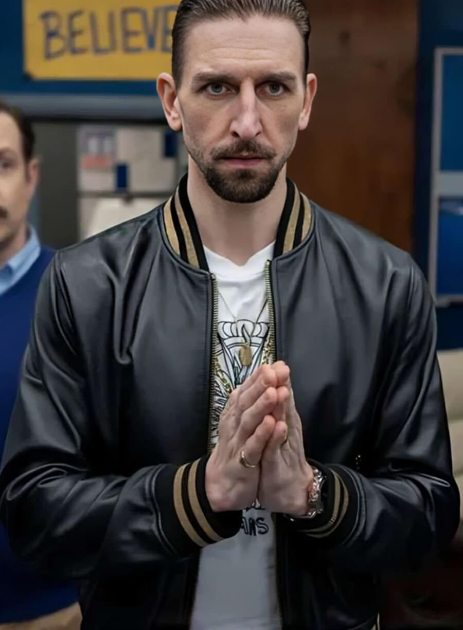 Harpoon Zava Inspired Black Bomber Jacket - Ted Lasso S03 Style