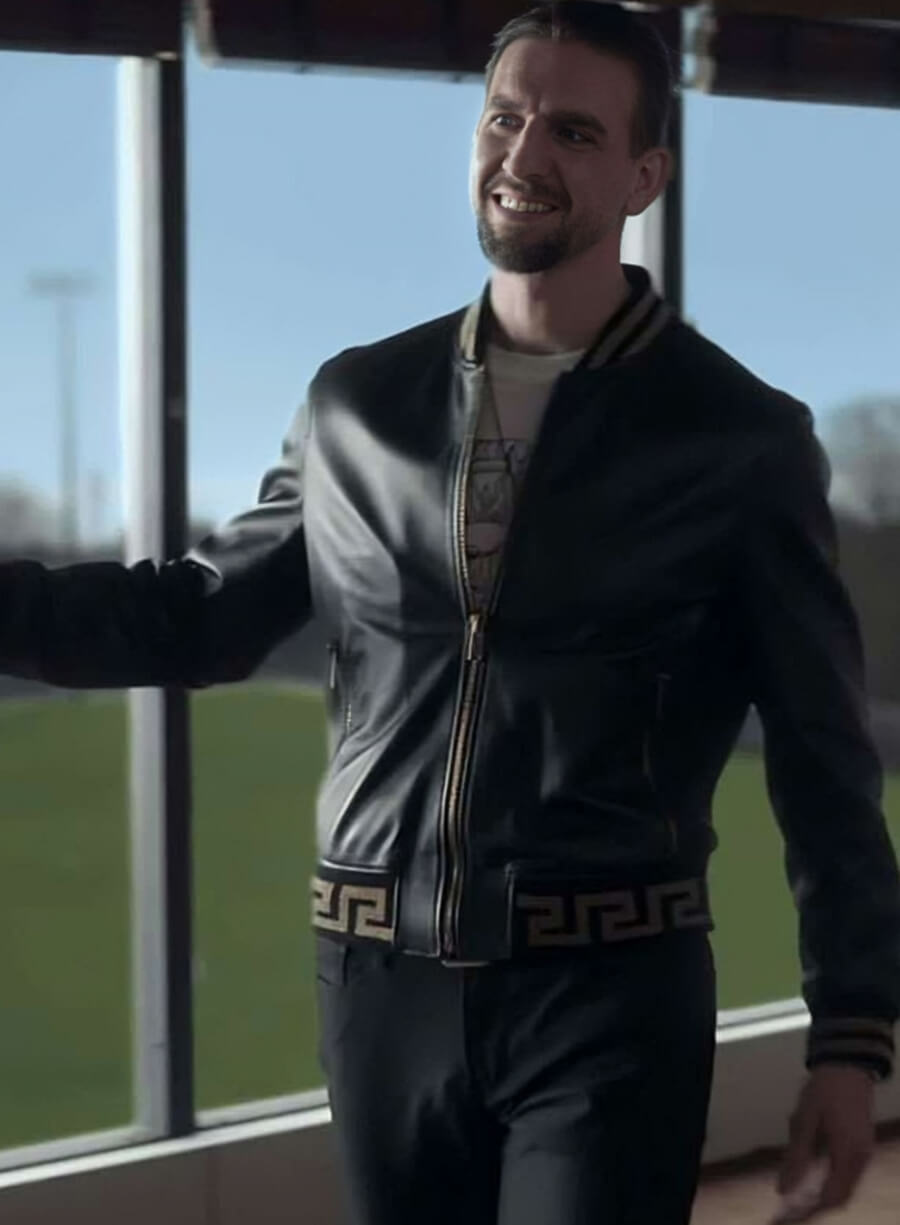 Harpoon Zava Inspired Black Bomber Jacket - Ted Lasso S03 Style