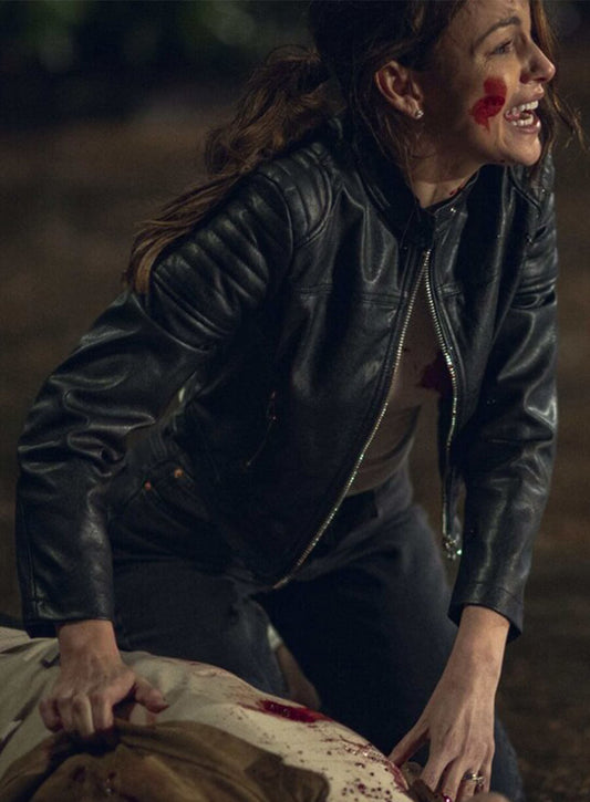 Harpoon Maya Stern Inspired Black Leather Jacket - Fool Me Once Style