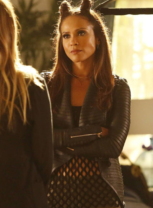 Harpoon Mazikeen Inspired Black Leather Jacket - Lucifer S02 Style