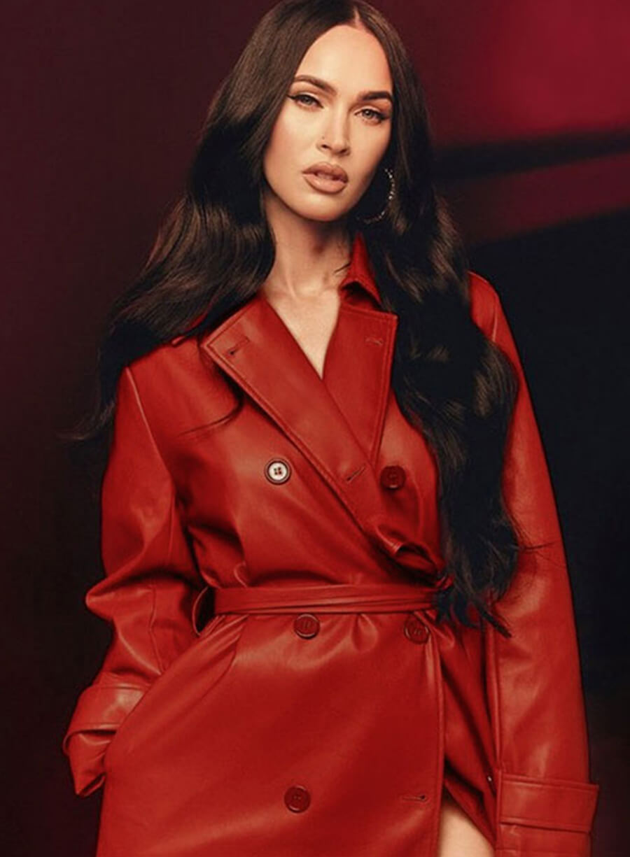 Harpoon Megan Fox Long Inspired Red Coat