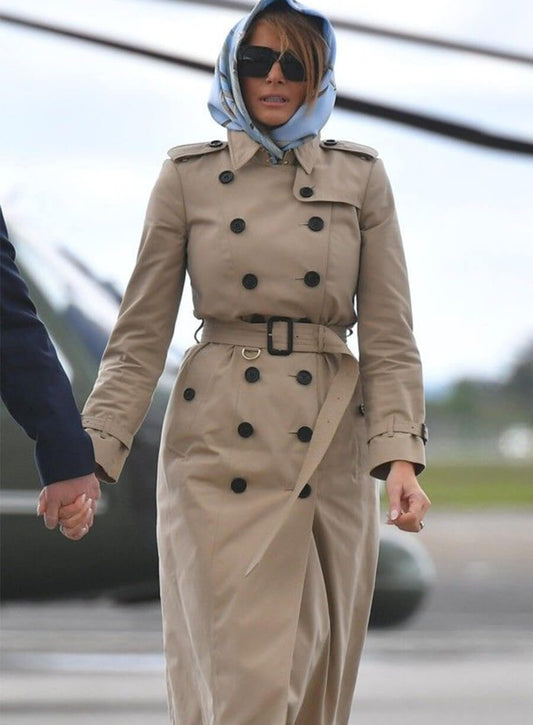 Harpoon Melania Trump Beige Trench Inspired Beige Coat