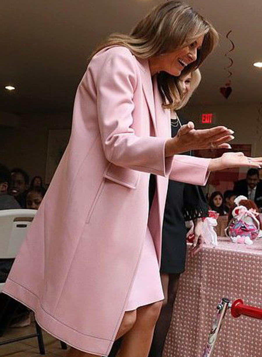 Harpoon Melania Trump First Lady Pink Inspired Pink Coat