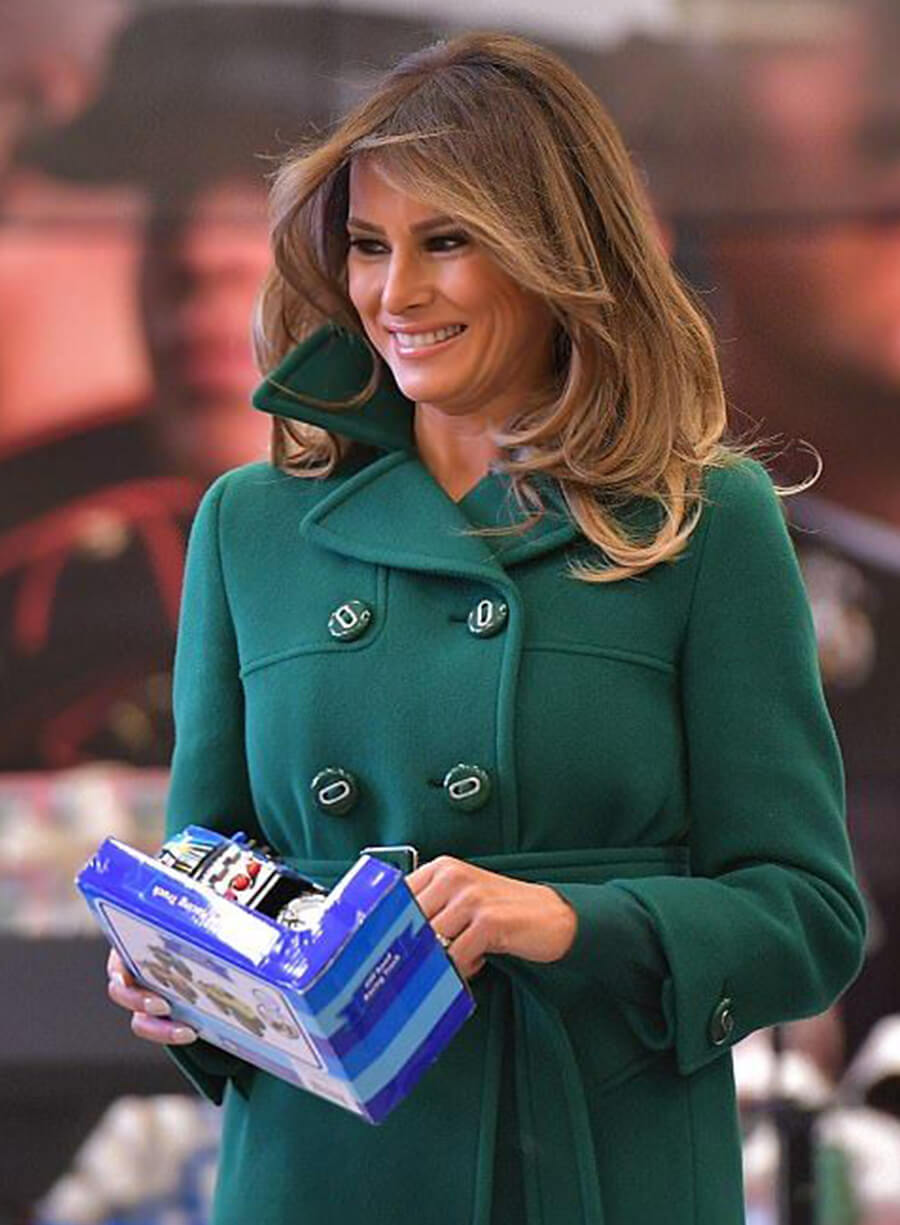 Harpoon Melania Trump Peacoat Inspired Green Coat