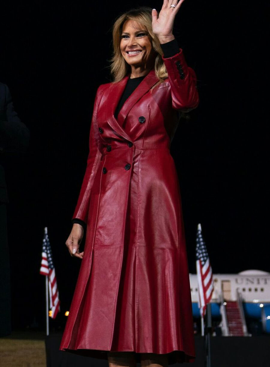 Harpoon Melania Trump Trench Inspired Red Coat