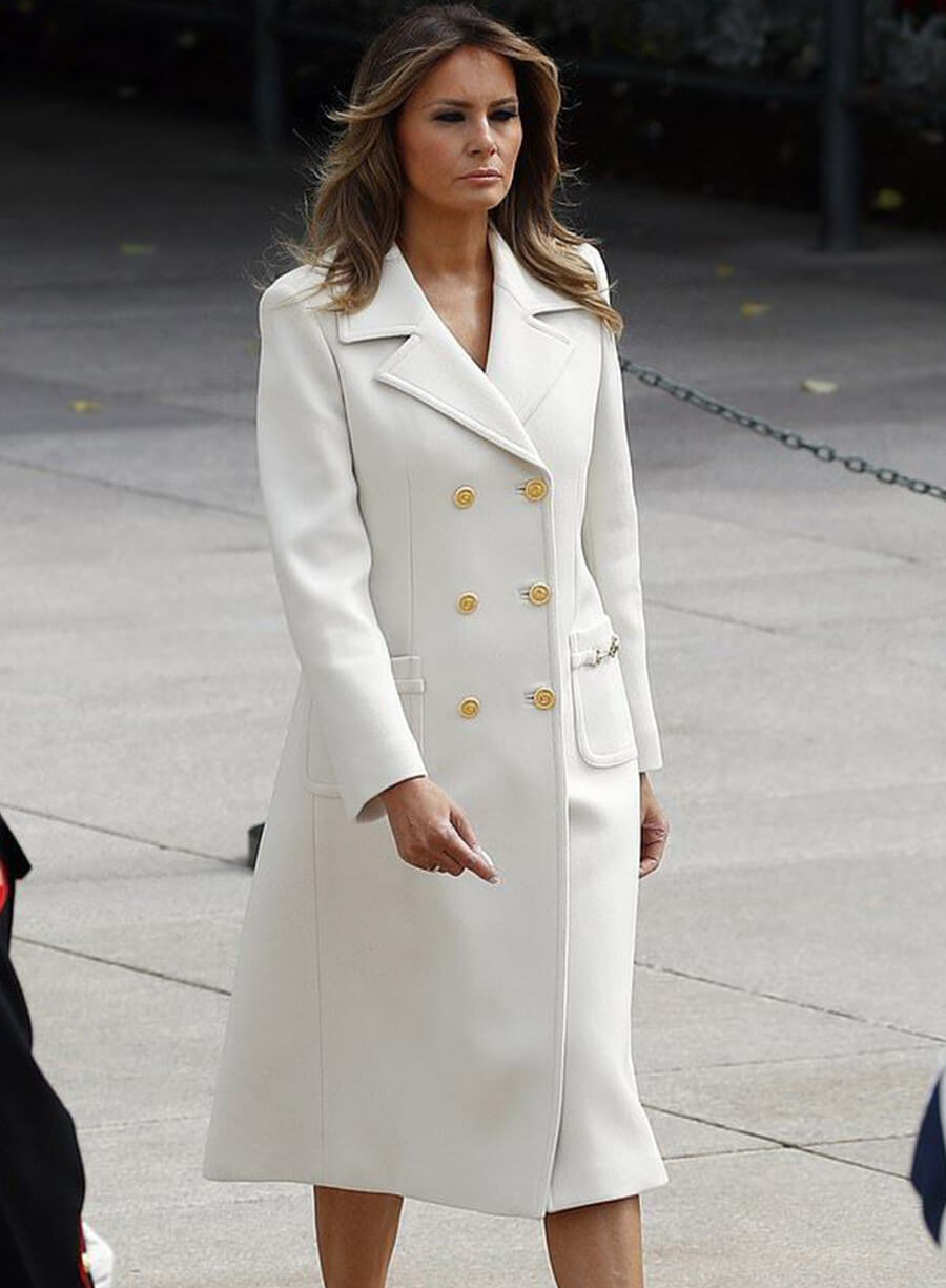 Harpoon Melania Trump Inspired White Coat