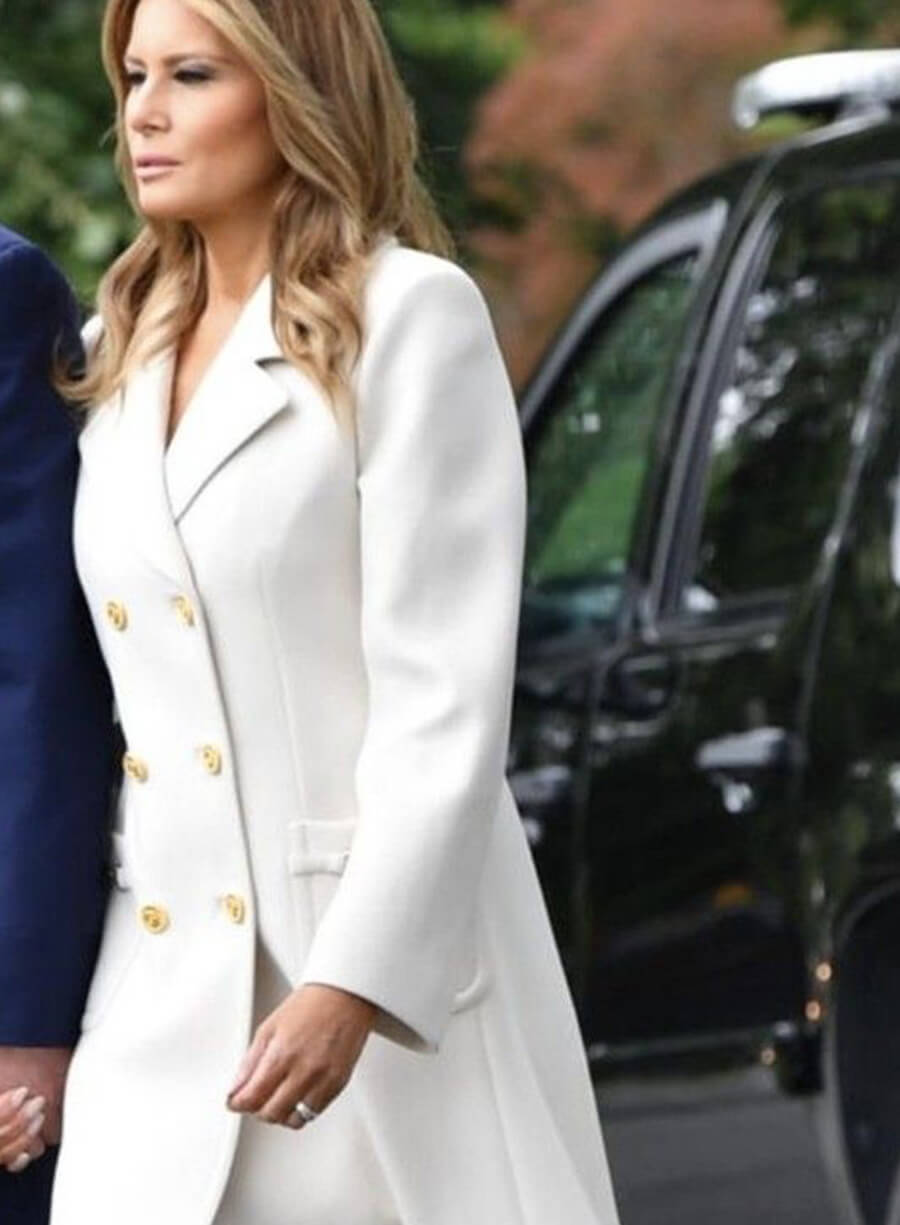 Harpoon Melania Trump Inspired White Coat
