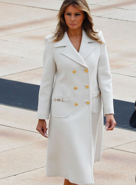 Harpoon Melania Trump Inspired White Coat