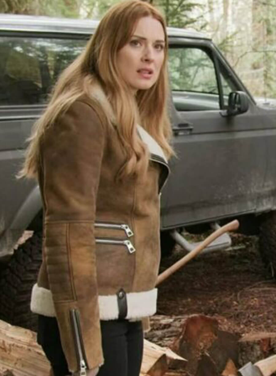 Harpoon Melinda Monroe Inspired Brown Leather Jacket - Virgin River Style