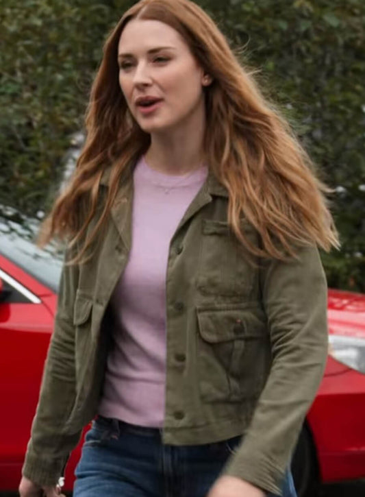 Harpoon Melinda Monroe Inspired Green Cotton Jacket - Virgin River Style