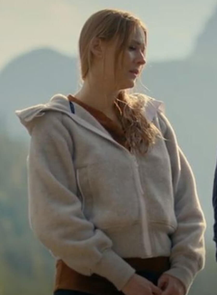 Harpoon Melinda Monroe Inspired Grey Hooded Jacket - Virgin River S05 Style