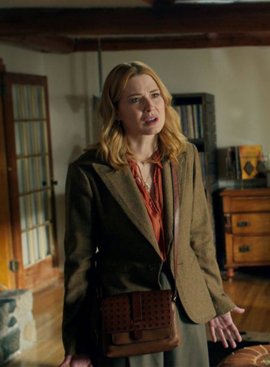 Harpoon Melinda Monroe Inspired Brown Leather Jacket - Virgin River S06 Style