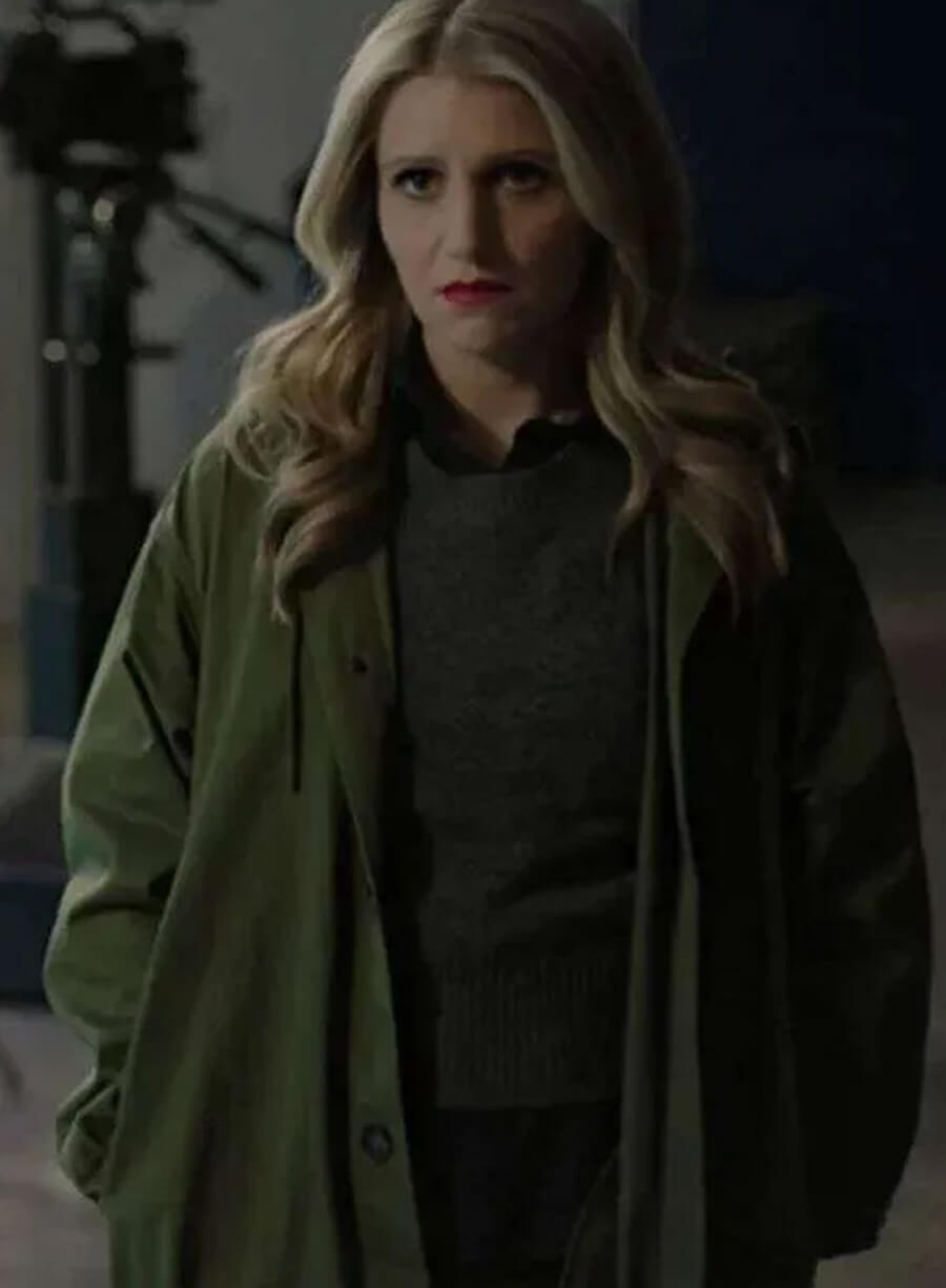 Harpoon Melissa Reed Inspired Green Coat - Happy Face 2025 Style