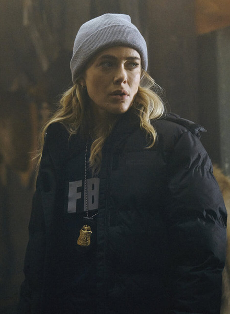 Harpoon Rebecca Bex Inspired Black Parachute Fabric Hooded Jacket - The Hunting Party Tv Series Style