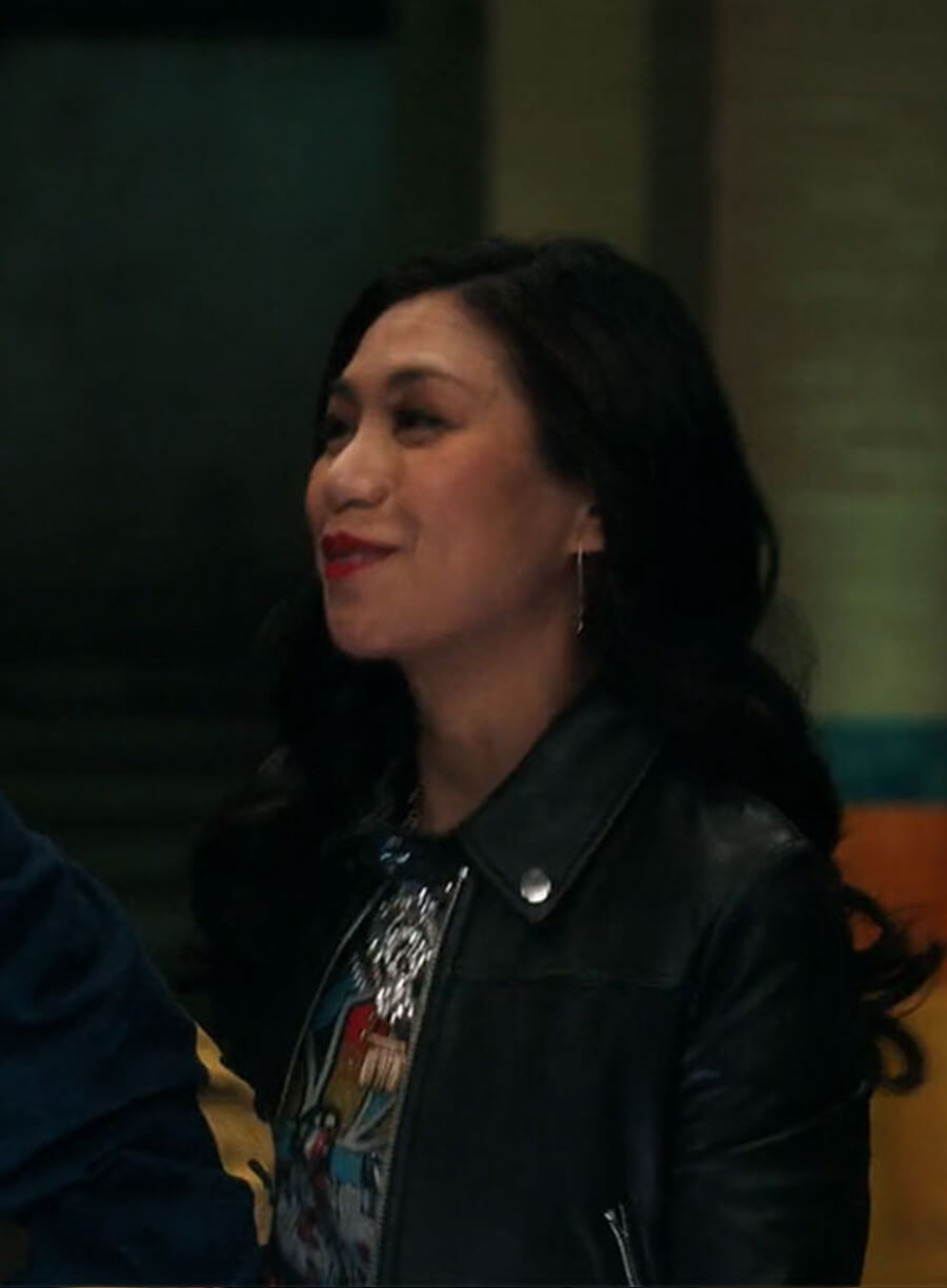 Harpoon Melody Mel Bayani Inspired Black Leather Jacket - The Equalizer Style