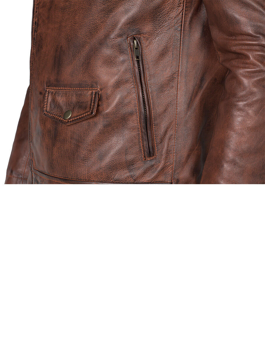 Harpoon Men Brando Inspired Brown Leather Jacket