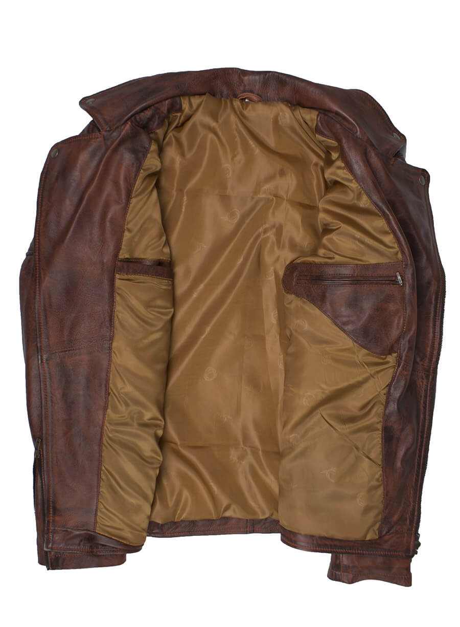 Harpoon Men Brando Inspired Brown Leather Jacket