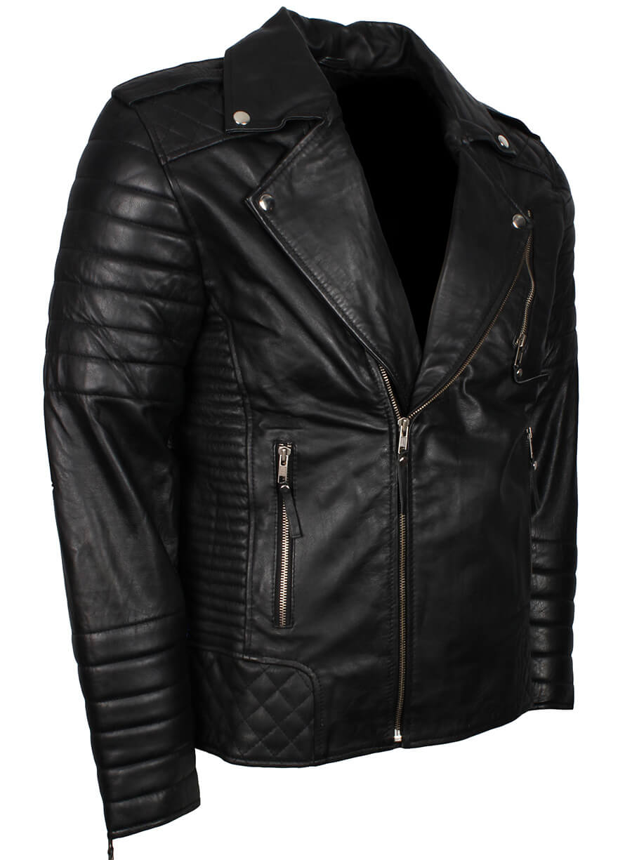 Harpoon Men's Boda Inspired Black Biker Jacket