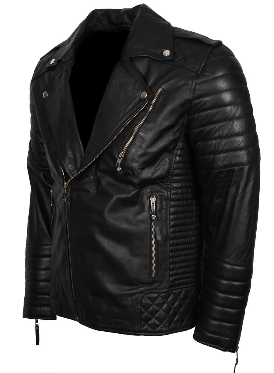 Harpoon Men's Boda Inspired Black Biker Jacket