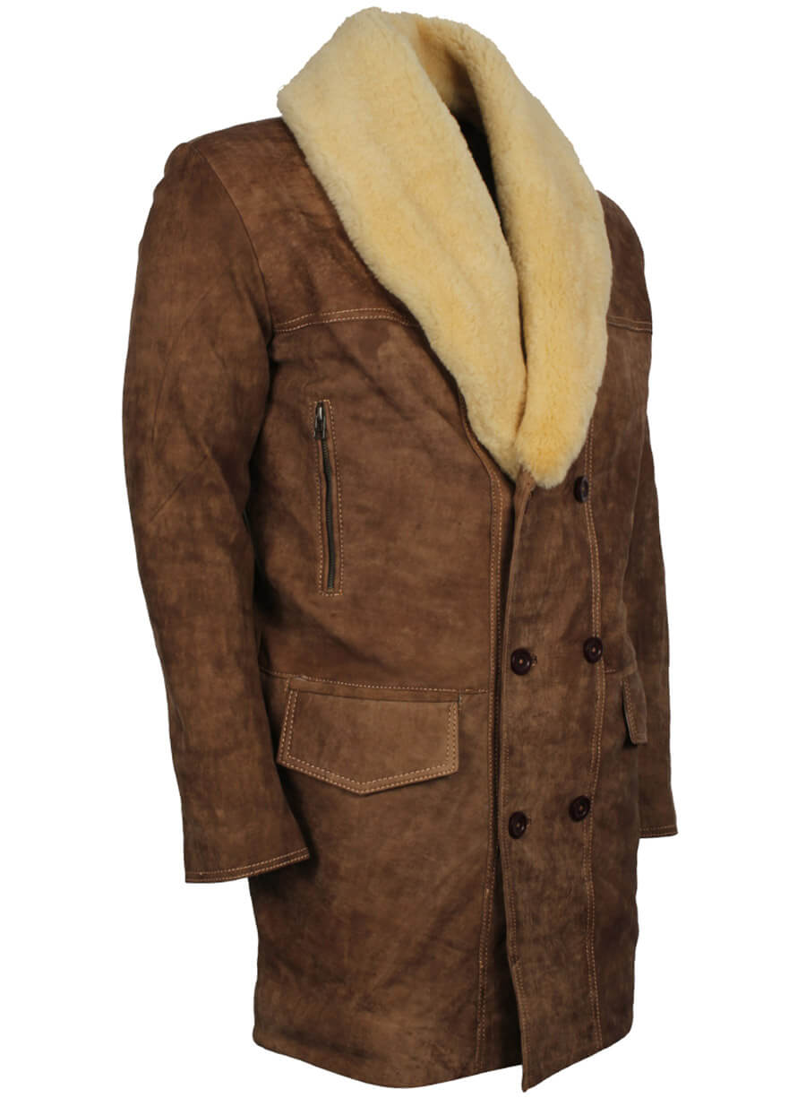 Harpoon Men's Fur Collar Inspired Brown Coat