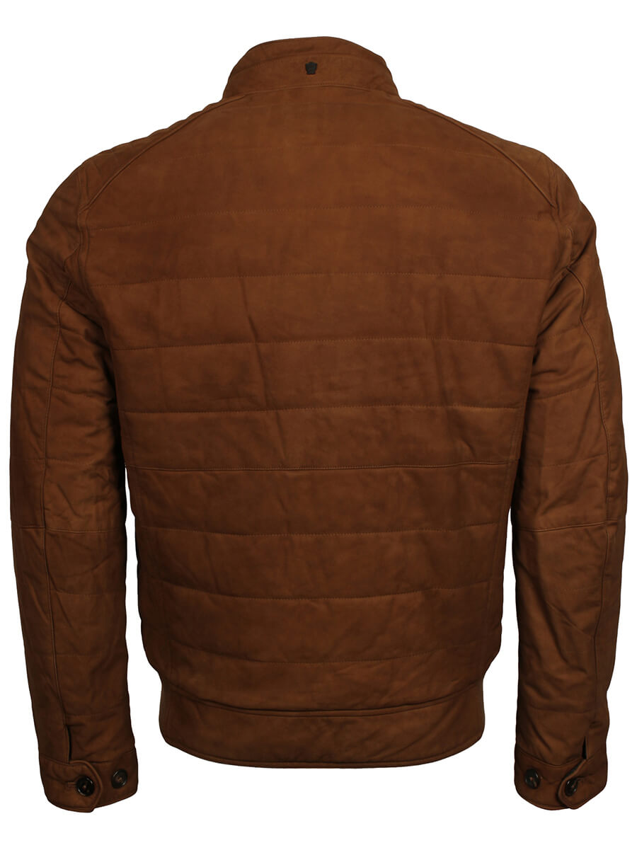 Harpoon Men's Suede Inspired Brown Leather Jacket