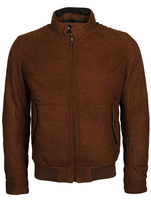 Harpoon Men's Suede Inspired Brown Leather Jacket