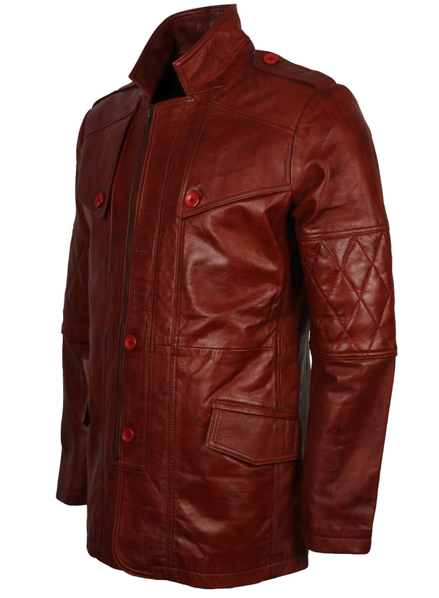 Harpoon Men's Military Inspired Brown Coat