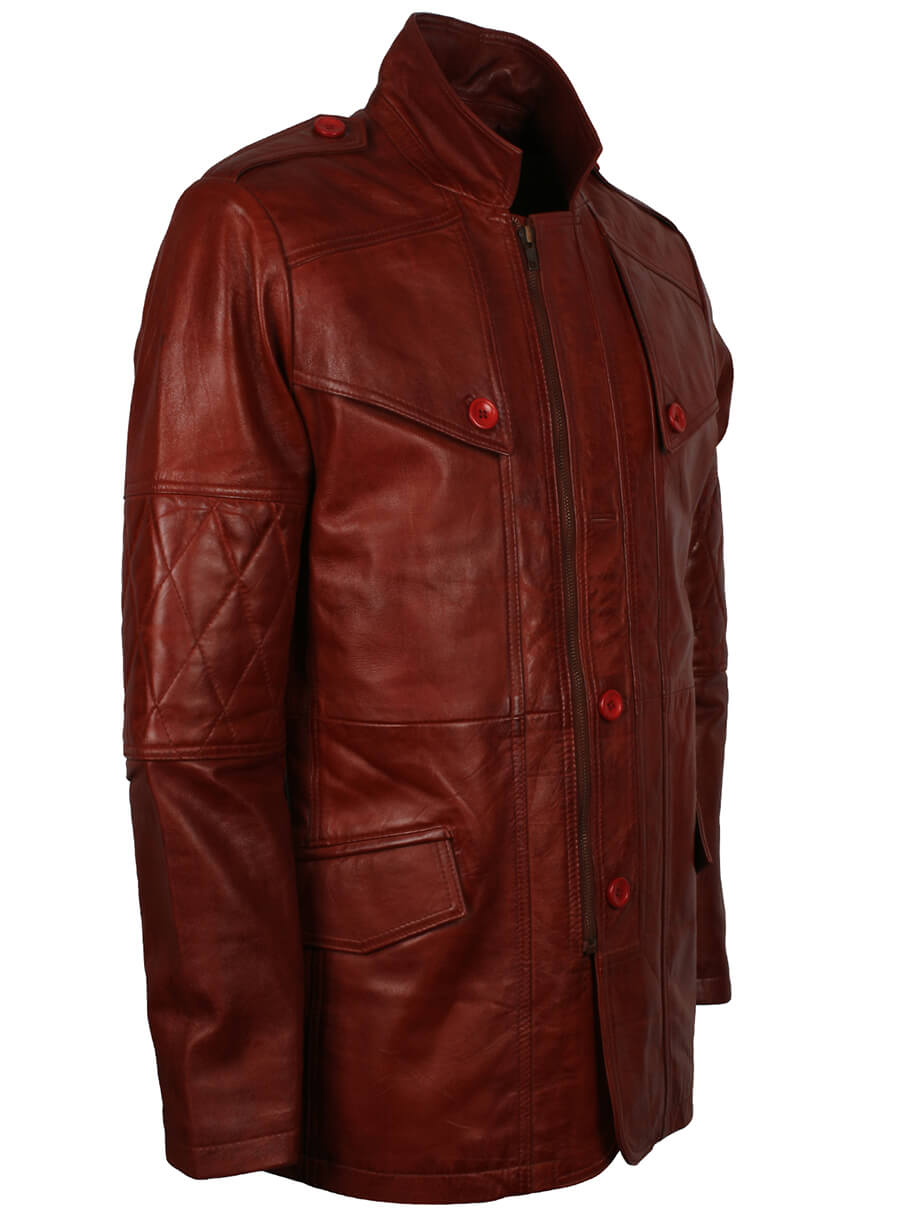 Harpoon Men's Military Inspired Brown Coat