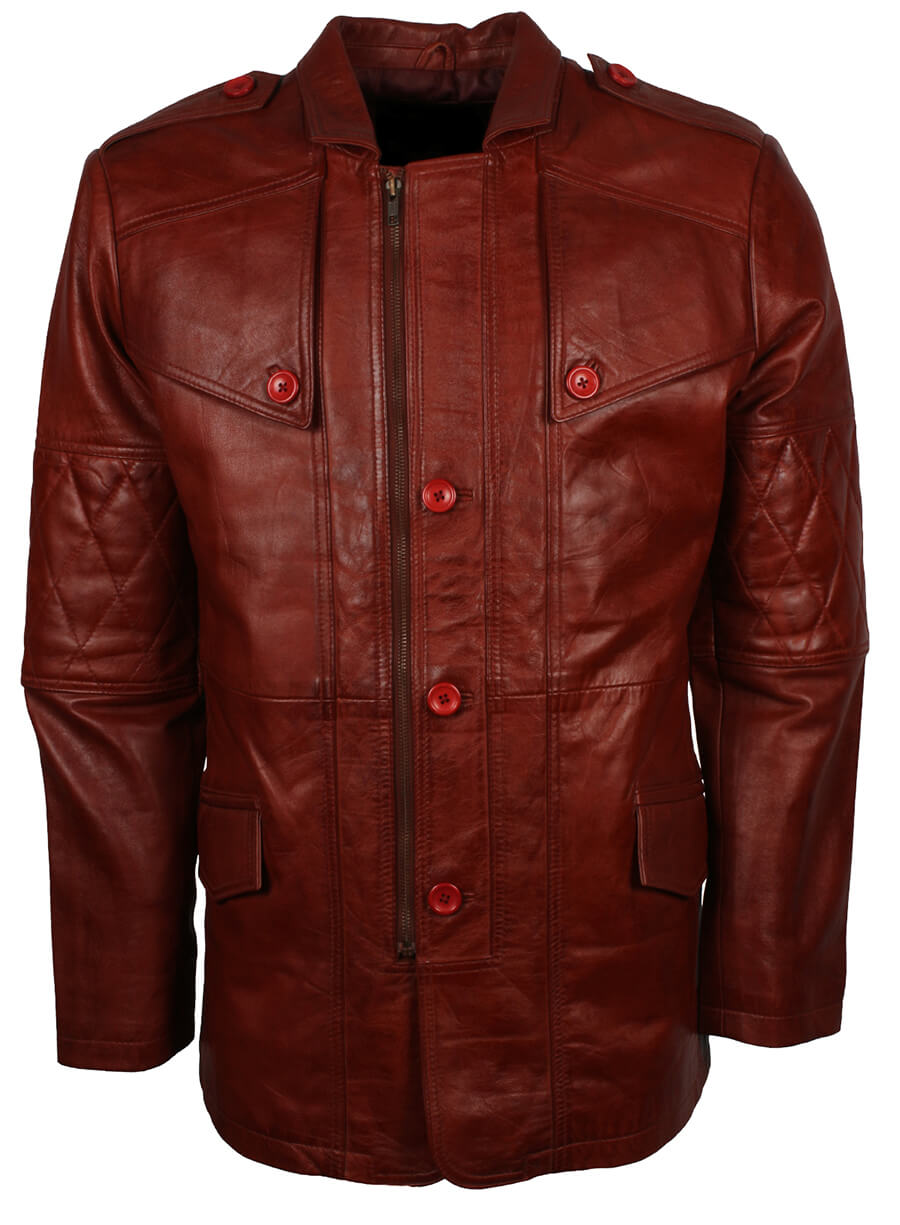 Harpoon Men's Military Inspired Brown Coat