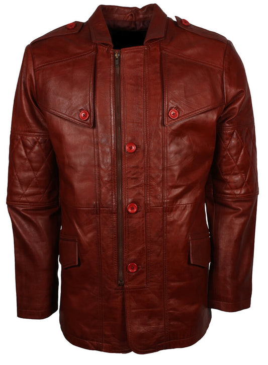 Harpoon Men's Military Inspired Brown Coat