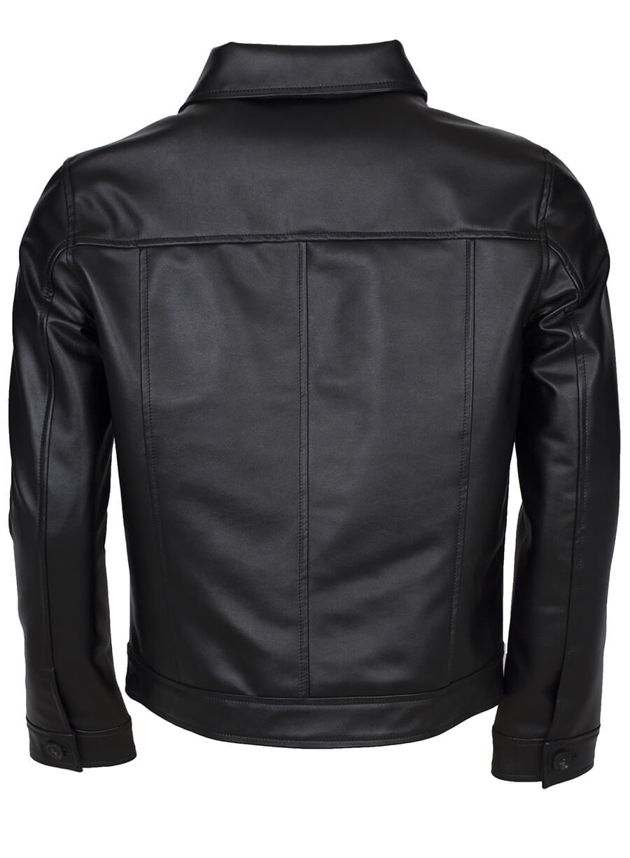 Harpoon Men's Vintage Celebrity Inspired Black Leather Jacket
