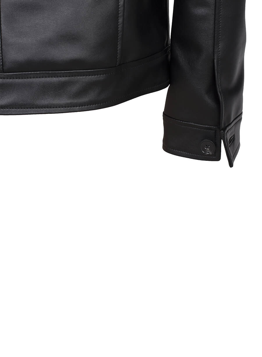 Harpoon Men's Vintage Celebrity Inspired Black Leather Jacket