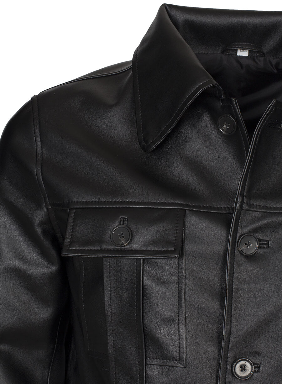 Harpoon Men's Vintage Celebrity Inspired Black Leather Jacket