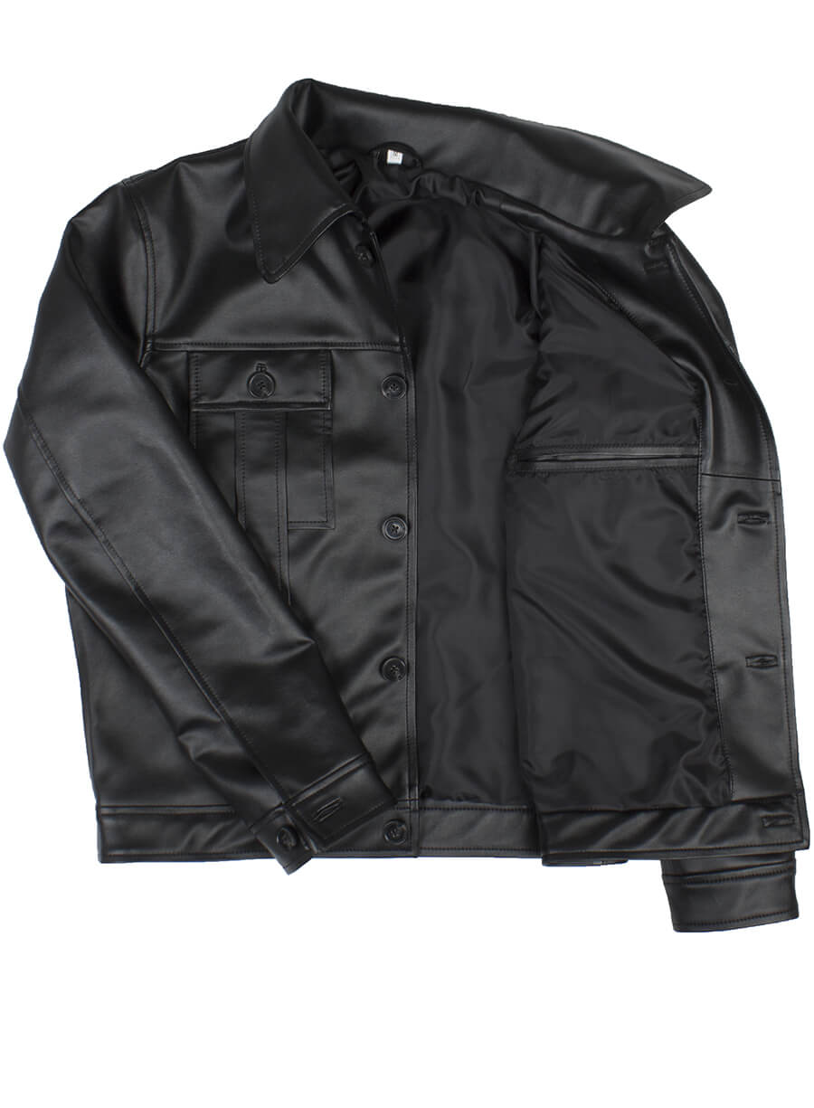 Harpoon Men's Vintage Celebrity Inspired Black Leather Jacket