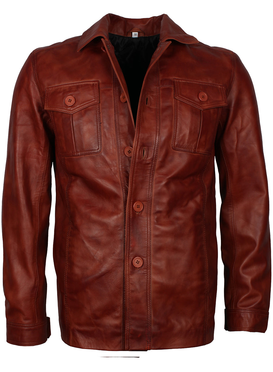 Harpoon Men's WW2 Military Style Inspired Brown Coat