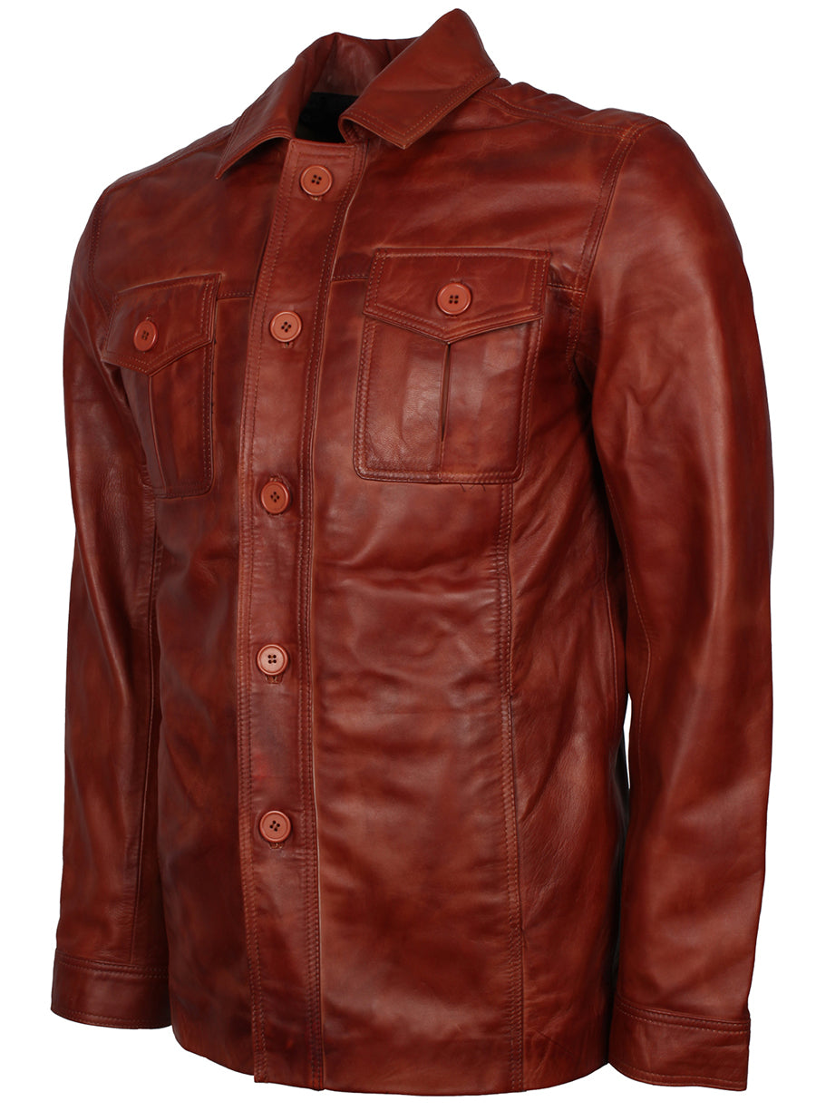 Harpoon Men's WW2 Military Style Inspired Brown Coat