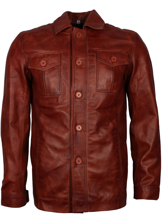 Harpoon Men's WW2 Military Style Inspired Brown Coat