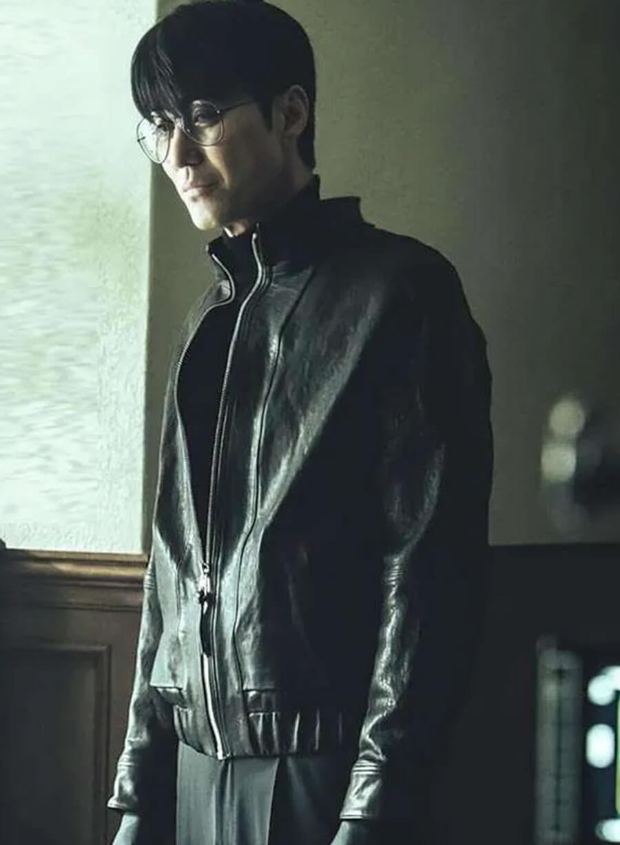 Harpoon Cha Yeong-do Inspired Black Leather Jacket - Mercy for None 2025 Style