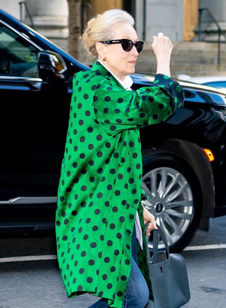 Meryl Streep The Devil Wears Prada 2 Polka Dot Coat