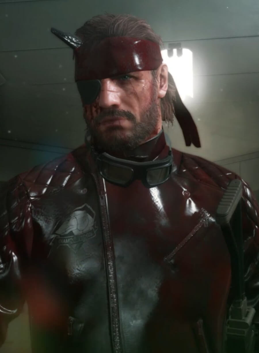 Harpoon Big Boss Inspired Black Leather Jacket - Metal Gear Solid Snake Eater Style