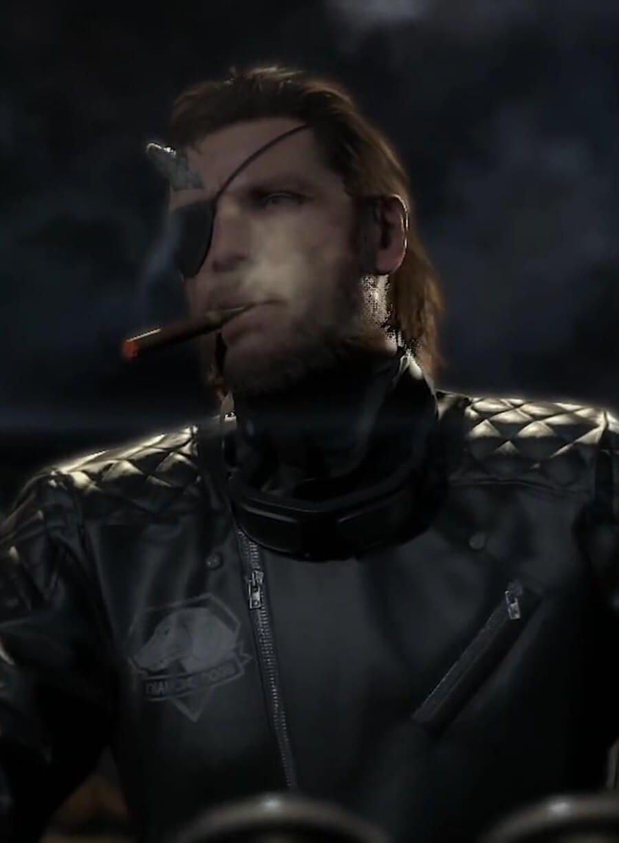 Harpoon Big Boss Inspired Black Leather Jacket - Metal Gear Solid Snake Eater Style