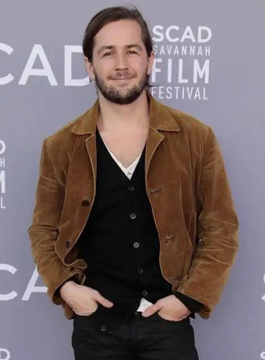 Harpoon Michael Angarano Corduroy Inspired Brown Leather Jacket