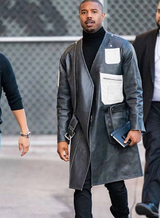 Harpoon Michael B Jordan Long Inspired Black Coat